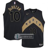 Camiseta Raptors Derozan Ciudad 2017-18 Negro