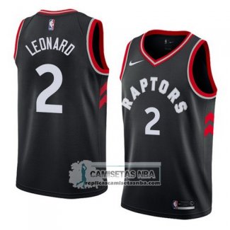 Camiseta Raptors Kawhi Leonard Statement 2017-18 Negro