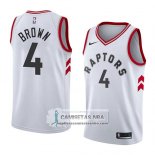 Camiseta Raptors Lorenzo Brown Association 2018 Blanco