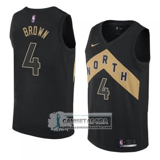 Camiseta Raptors Lorenzo Brown Ciudad 2018 Negro