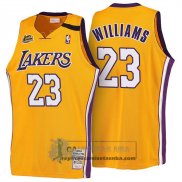 Camiseta Retro 1999-00 Lakers Williams Amarillo