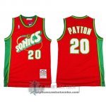 Camiseta Retro Supersonics Payton Rojo