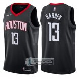 Camiseta Rockets James Harden Statement 2017-18 Negro