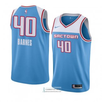 Camiseta Sacramento Kings Harrison Barnes Ciudad 2018-19 Azul