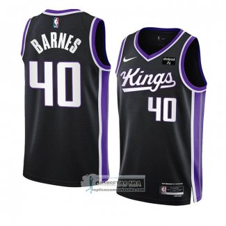 Camiseta Sacramento Kings Harrison Barnes NO 40 Icon 2023-24 Negro