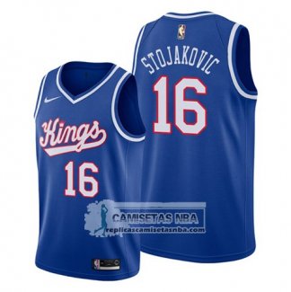 Camiseta Sacramento Kings Peja Stojakovic Classic Edition 1990 1994 Azul