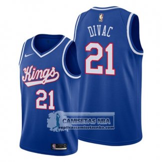 Camiseta Sacramento Kings Vlade Divac Classic Edition 1990 1994 Azul