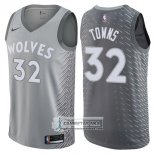 Camiseta Timberwolves Anthony Towns Ciudad Gris