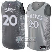 Camiseta Timberwolves Josh Okogie Ciudad 2018 Gris