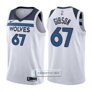 Camiseta Timberwolves Taj Gibson Association 2017-18 Blanco