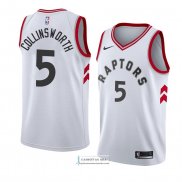 Camiseta Toronto Raptors Kyle Collinsworth Association 2018 Blan