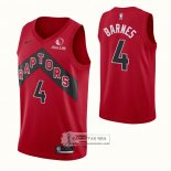 Camiseta Toronto Raptors Scottie Barnes NO 4 Icon 2020-21 Rojo