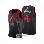 Camiseta Toronto Raptors Scottie Barnes NO 4 Statement 2024-25 Negro