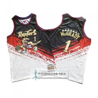 Camiseta Toronto Raptors Tracy Mcgrady Mitchell & Ness Negro Rojo