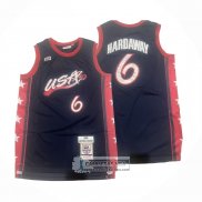 Camiseta USA 1996 Anfernee Hardaway NO 6 Azul