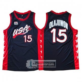 Camiseta USA 1996 Olajuwon Negro