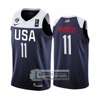 Camiseta USA Mason Plumlee 2019 FIBA Basketball World Cup Azul