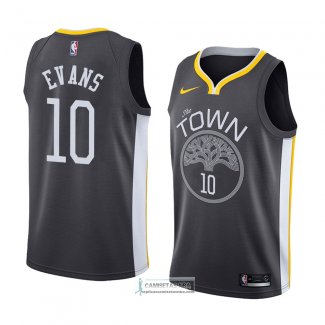 Camiseta Warriors Jacob Evans Iii Statement 2017-18 Negro