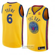 Camiseta Warriors Nick Young Ciudad 2017-18 Oro