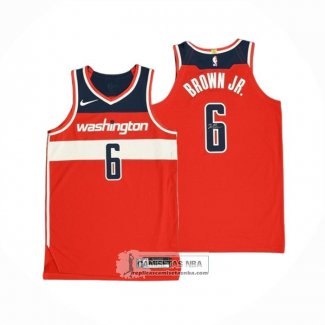 Camiseta Washington Wizards Troy Brown Jr. NO 6 Icon Autentico Rojo