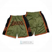 Pantalone Los Angeles Lakers Just Don Verde Naranja