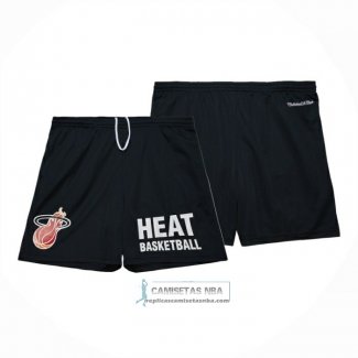 Pantalone Miami Heat Mitchell & Ness Hardwood Classics Negro