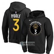 Sudaderas con Capucha Golden State Warriors Jordan Poole Ciudad 2022-23 Negro