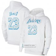 Sudaderas con Capucha Los Angeles Lakers LeBron James Ciudad Blanco