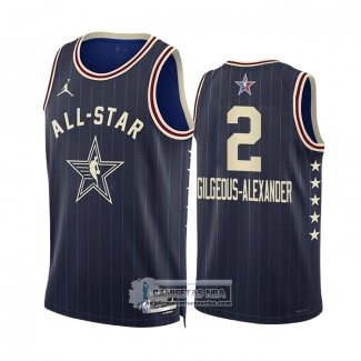 Camiseta All Star 2024 Oklahoma City Thunder Shai-Gilgeous Alexander NO 2 Azul