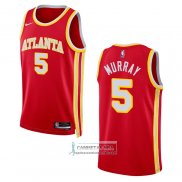 Camiseta Atlanta Hawks Dejounte Murray NO 5 Icon 2022-23 Rojo