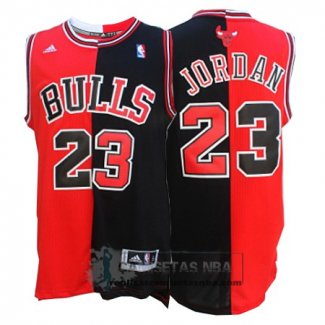 Camiseta Autentico Bulls Jordan Rojo Negro