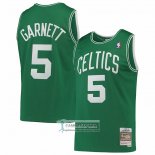 Camiseta Boston Celtics Kevin Garnett NO 5 Hardwood Classics Throwback Verde