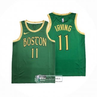 Camiseta Boston Celtics Kyrie Irving NO 11 Ciudad Verde