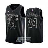 Camiseta Brooklyn Nets Cam Thomas NO 24 Statement 2022-23 Negro