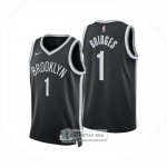 Camiseta Brooklyn Nets Mikal Bridges NO 1 Icon 2025-26 Negro