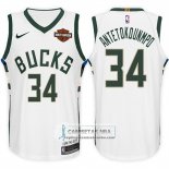 Camiseta Bucks Giannis Antetokounmpo 2017-18 Blanco