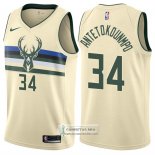 Camiseta Bucks Giannis Antetokounmpo Ciudad Crema