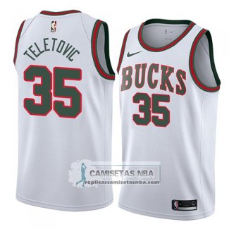 Camiseta Bucks Mirza Teletovic Classic 2018 Blanco