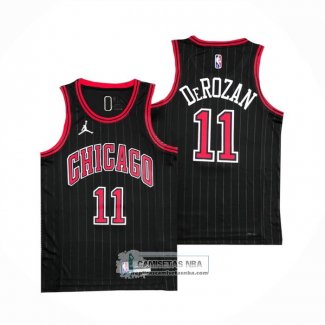 Camiseta Chicago Bulls DeMar DeRozan NO 11 Statement 2020-21 Negro