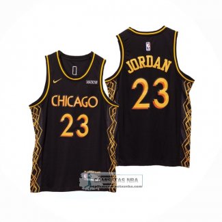 Camiseta Chicago Bulls Michael Jordan Ciudad 2020-21 Negro