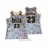 Camiseta Chicago Bulls Michael Jordan NO 23 Mitchell & Ness 1997-98 Blanco