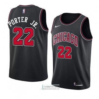 Camiseta Chicago Bulls Otto Porter Jr. Statement 2018 Negro