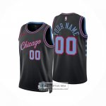 Camiseta Chicago Bulls Personalizada Ciudad 2025-26 Negro