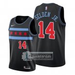 Camiseta Chicago Bulls Wayne Selden Jr. Ciudad Negro