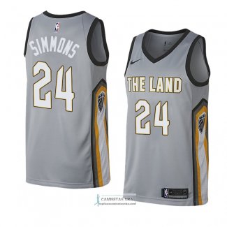 Camiseta Cleveland Cavaliers Kobi Simmons Ciudad 2018 Gris