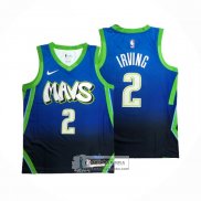 Camiseta Dallas Mavericks Kyrie Irving NO 2 Ciudad Azul