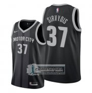 Camiseta Detroit Pistons Deividas Sirvydis Ciudad 2019-20 Negro