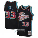 Camiseta Detroit Pistons Grant Hill Mitchell & Ness 1998-99 Negro