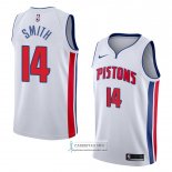 Camiseta Detroit Pistons Ish Smith Association 2018 Blanco