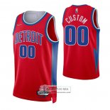 Camiseta Detroit Pistons Personalizada Ciudad 2021-22 Rojo